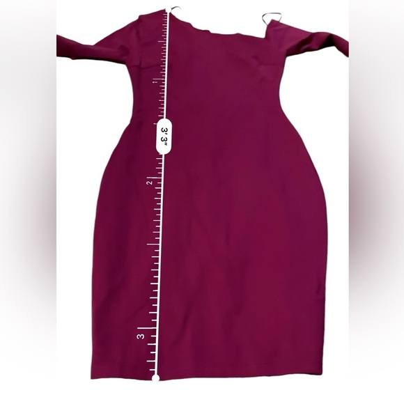 Lulus Precious Thing Magenta Asymmetrical Off The Shoulder Mini‎ Dress Sz S NEW - Picture 13 of 13